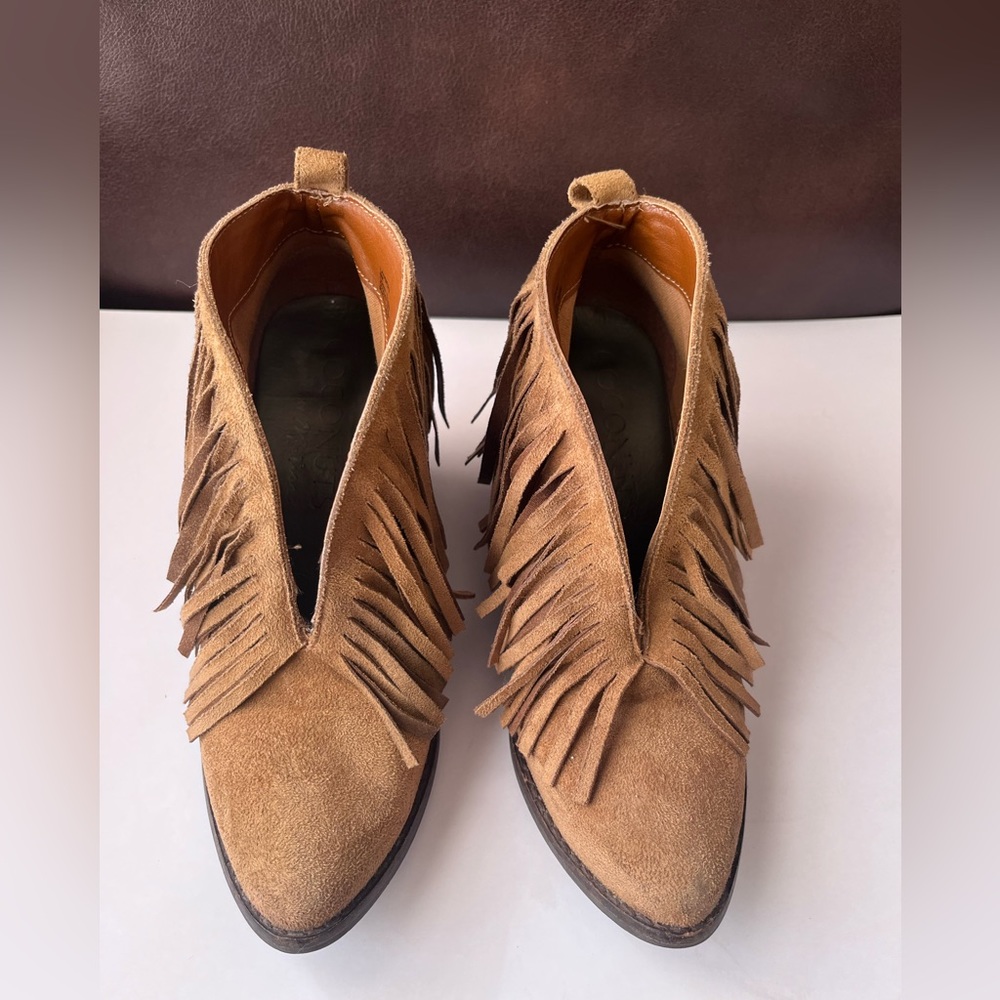Camel Fringe Booties Coconuts By Matisse - image 2